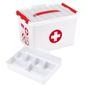 Storage box Sunware Q-line Rectangular Red White