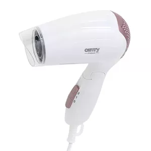Фен Adler CR 2254, 1200 Вт, 2 скорости, 1 уровень нагрева, розово-белый, сопло-концентратор, петля для подвеса