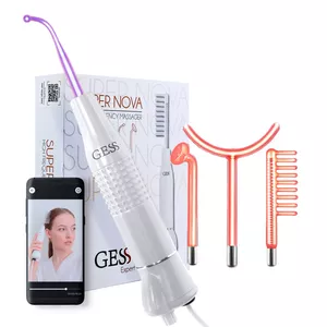 GESS Darsonval SuperNova for Microcurrent Therapy, 4 Electrodes, for Face Body Hair