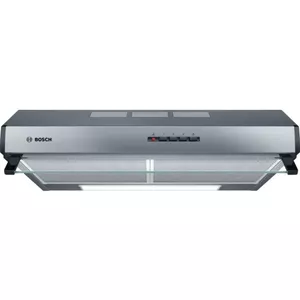 Настенная кухонная вытяжка Bosch DUL63CC50, нержавеющая сталь, 600×482×150 мм, 350 м³/ч, 3 скорости, алюминиевый фильтр