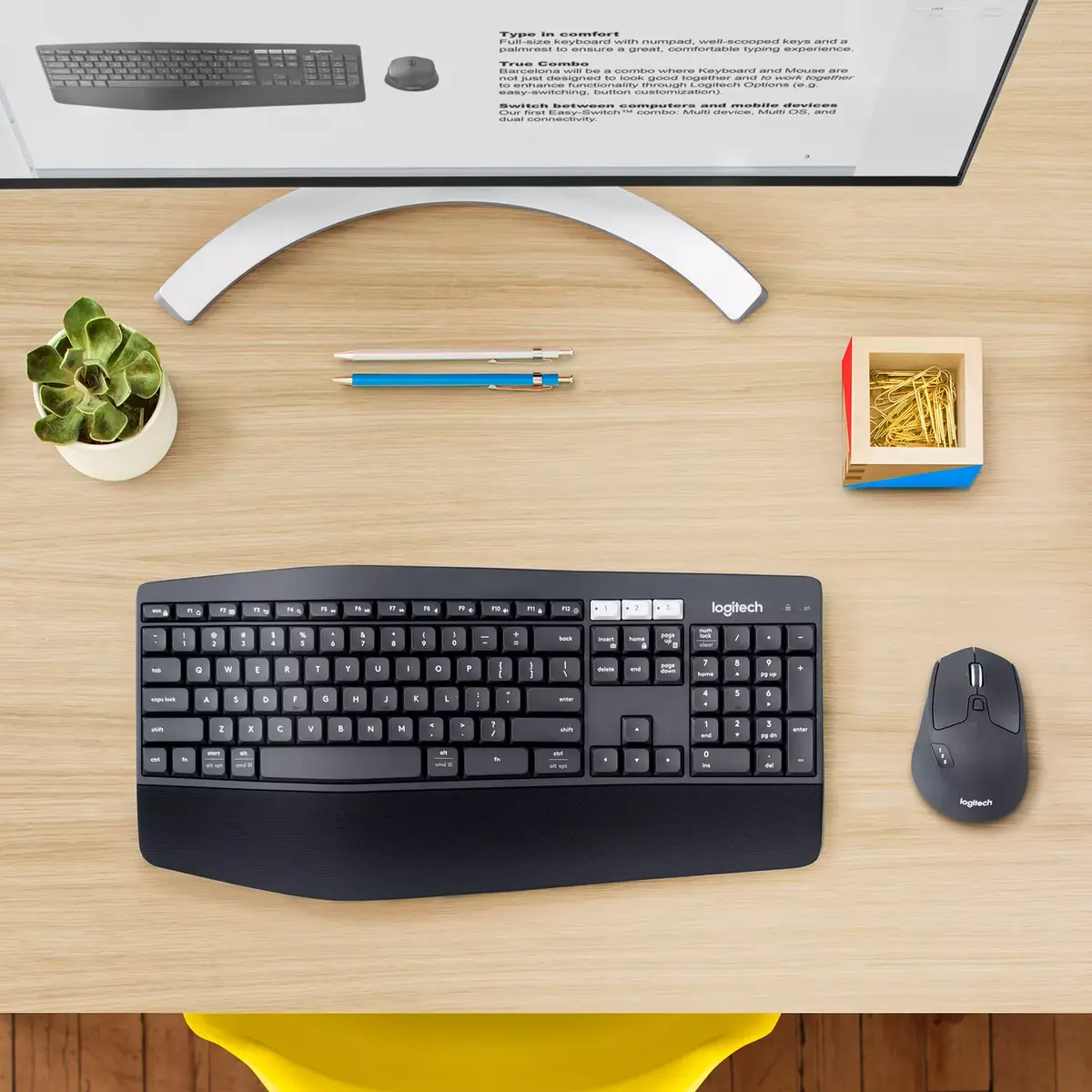 Bezvadu tastatūras un peles komplekts Logitech MK850 Performance Photo 10