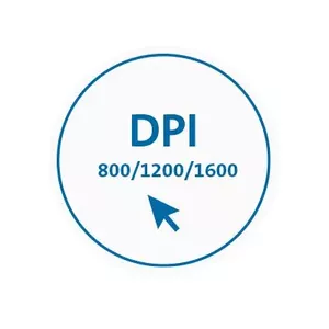 Trīs DPI iestatījumi (800, 1200, 1600)