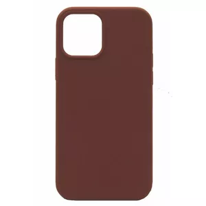 Защитный силиконовый чехол Soft Touch Evelatus для Apple iPhone 12 / 12 Pro — тёмный кофе
