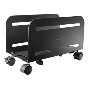 Подставка для корпуса (Cart) DELTACO DELO-0159 черная, универсальная, макс. 10 кг, ширина 119–209 мм, глубина 260 мм, высота 128 мм