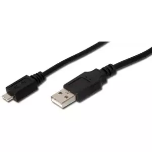 USB Cable Digitus 1.8m USB 2.0 USB A Micro-USB A Black