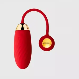 Mini vibrators Svakom Ella Neo — uzlādējams ūdensizturīgs silikona olu, garums 215 mm, diametrs 32 mm, 11 režīmi, sarkans