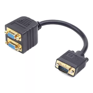 VGA cable Gembird CC-VGAX2-20CM 0.2 m 2 x VGA (D-Sub) Black