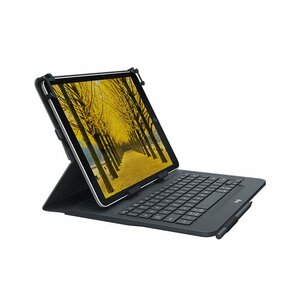 Logitech Universal Folio with integrated keyboard for 9-10 inch tablets Melns Bluetooth sistēma QWERTZ Swiss