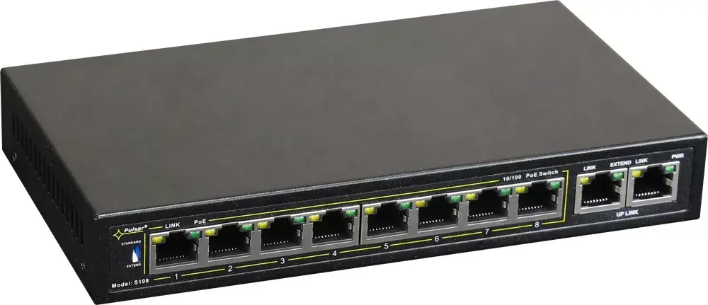 PULSAR S108-90W Управляемый PoE Fast Ethernet Photo 2