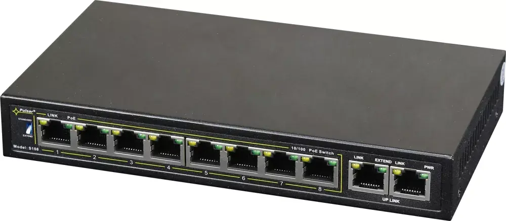PULSAR S108-90W Управляемый PoE Fast Ethernet Photo 3
