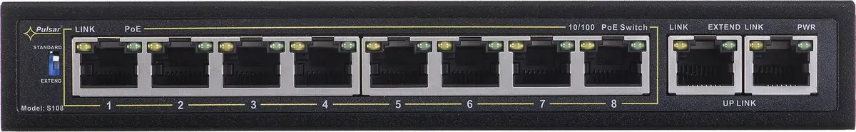 Pārvaldāms Fast Ethernet PoE komutators PULSAR