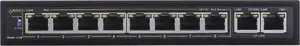 Pārvaldāms Fast Ethernet PoE komutators PULSAR S108-90W — 8× 10/100 RJ-45, 1.6 Gbit/s, melns