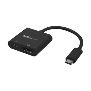 USB-C uz DisplayPort adapters StarTech CDP2DPUCP — 4K@60Hz (HBR2), 60W PD caurlaidīga uzlāde, saderīgs ar Thunderbolt 3