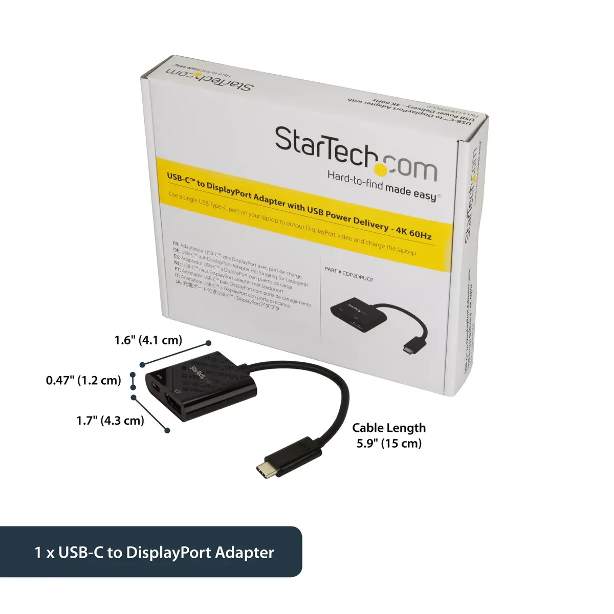 StarTech USB-C uz DisplayPort adapters CDP2DPUCP Photo 9