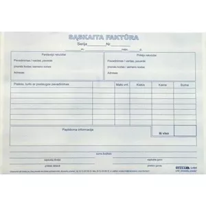 Invoice Book A5 Nenurodyta 2x50 sheets 175-02
