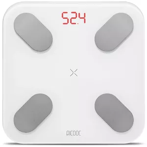 PICOOC Smart Digital svari Mini V2 Maksimālais svars (ietilpība) 150 kg, ķermeņa masas indeksa (ĶMI) mērīšana, balti