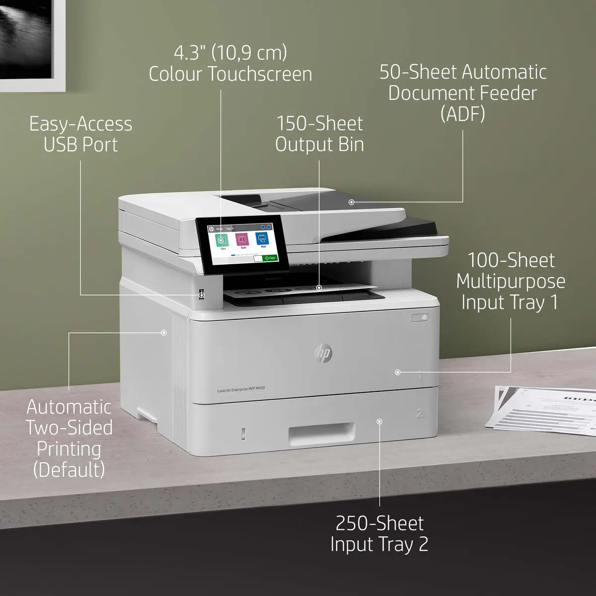 МФУ HP LaserJet Enterprise M430f Photo 4