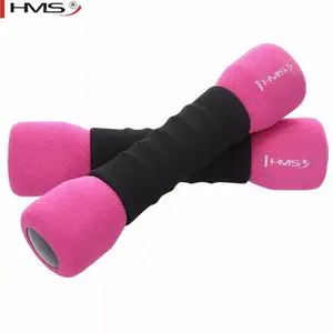 Гантели HMS CM06 Premium Comfort Fit Shape Soft Grip, 2×1 кг, черно-розовые