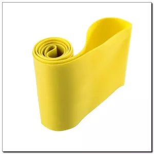 Exercise band HMS GU04 Rubber Yellow — resistance min 4.5 kg, 500×50×0.4 mm