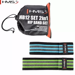 HMS HB12 2в1 сэт из Hip Band Резинок для развития ягодичных и нижних групп мышц (78, 86 cm)