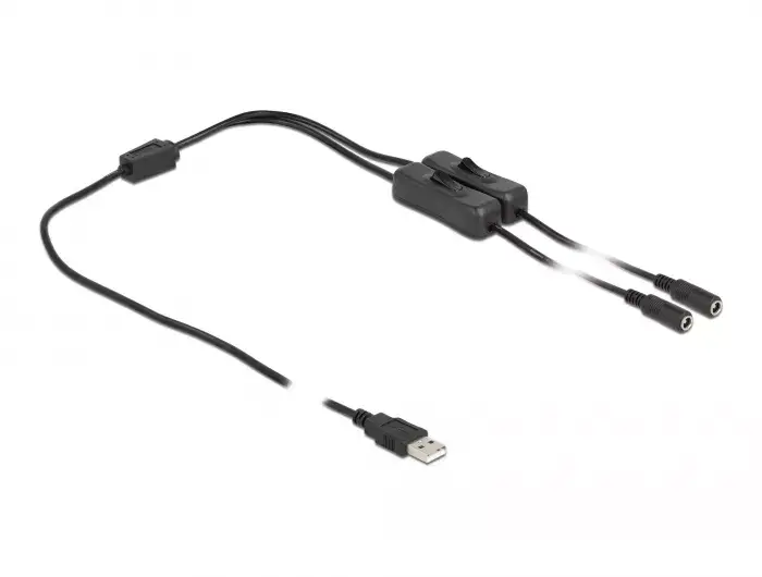 USB Type-A male to 2 x DC 5.5 x 2.1 mm female DeLOCK 86797 Photo 2