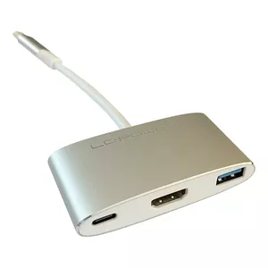 LC-Power LC-HUB-C-MULTI-4 laptop dock/port replicator USB 3.2 Gen 1 (3.1 Gen 1) Type-C Silver, White