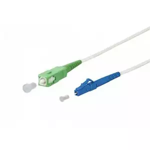 Simplex single-mode fiber optic cable SC/APC to LC/UPC 1 m, 9/125 µm