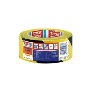 Floor marking tape Tesa 04169 66 m x 50 mm, Premium black/yellow