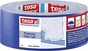 Špaktelēšanas auduma līmlente Tesa 04363 25 m x 31 mm zila