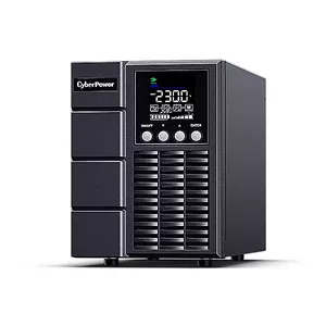 Neārtrauktas barošanas avots CYBERPOWER OLS1000EA, tiešās dubultkonversijas (Online), 1 kVA/900 W, 3× IEC C13, tīra sinusoīda, LCD, torņa