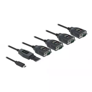 Адаптер USB Type-C на 4 x Serial RS-232 DB9 DeLOCK 90495