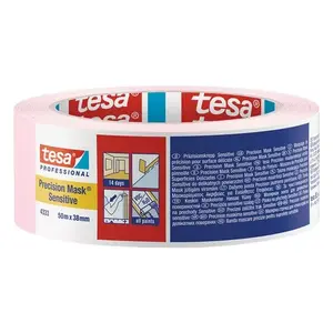 Maskēšanas lente Tesa 04333-00020-02 gaiši rozā 50 m x 38 mm