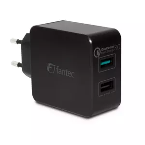 Fantec QC3-A21 Универсальная Черный Кабель переменного тока Быстрая зарядка Для помещений