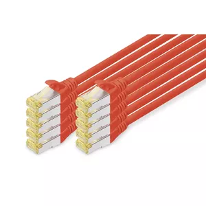 Network Cable Digitus CAT 6A S/FTP RJ-45 3m Red