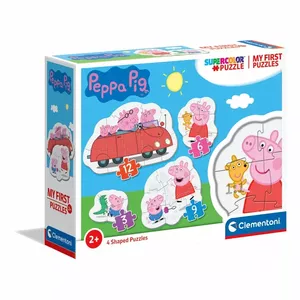 Puzle Clementoni Supercolor 20829 — 3 detaļas, Peppa Pig, no 2 gadu vecuma
