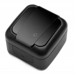 Electrical Socket Viko by Panasonic 9055 5108 — Grounded IP54 Black