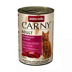 Wet cat food animonda Carny 400 g can — beef, adult cats, sugar‑free, gluten‑free, soy‑free