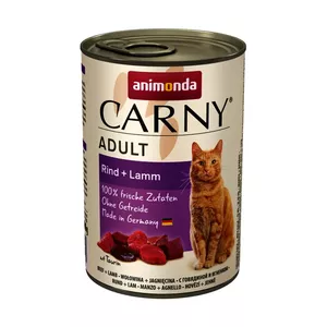Wet cat food animonda Carny 400 g can — beef, adult cats, gluten‑free, soy‑free