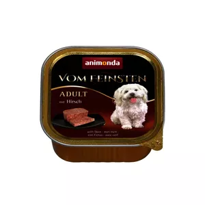 Влажный корм для собак animonda Vom Feinsten Adult, с олениной, лоток 150 г, белок 10.5%, жир 4.5%