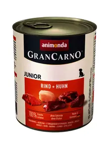 Wet dog food animonda GranCarno Beef + Chicken Junior 800 g — beef & chicken, junior