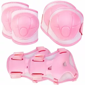 Spokey BUFFER protective pads set, elbows/knees/wrists, Size XS, Pink