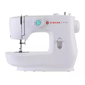 Sewing machine SINGER M1505 — electric, 6 stitch patterns, 4-step buttonhole, free arm, white