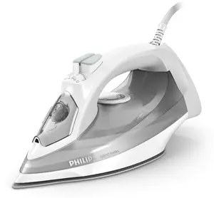 Паровой утюг Philips 5000 series DST5010/10 мощностью 2400 Вт, с подошвой SteamGlide Plus, постоянным паром 40 г/мин и паровым ударом 160 г/мин, серый и белый