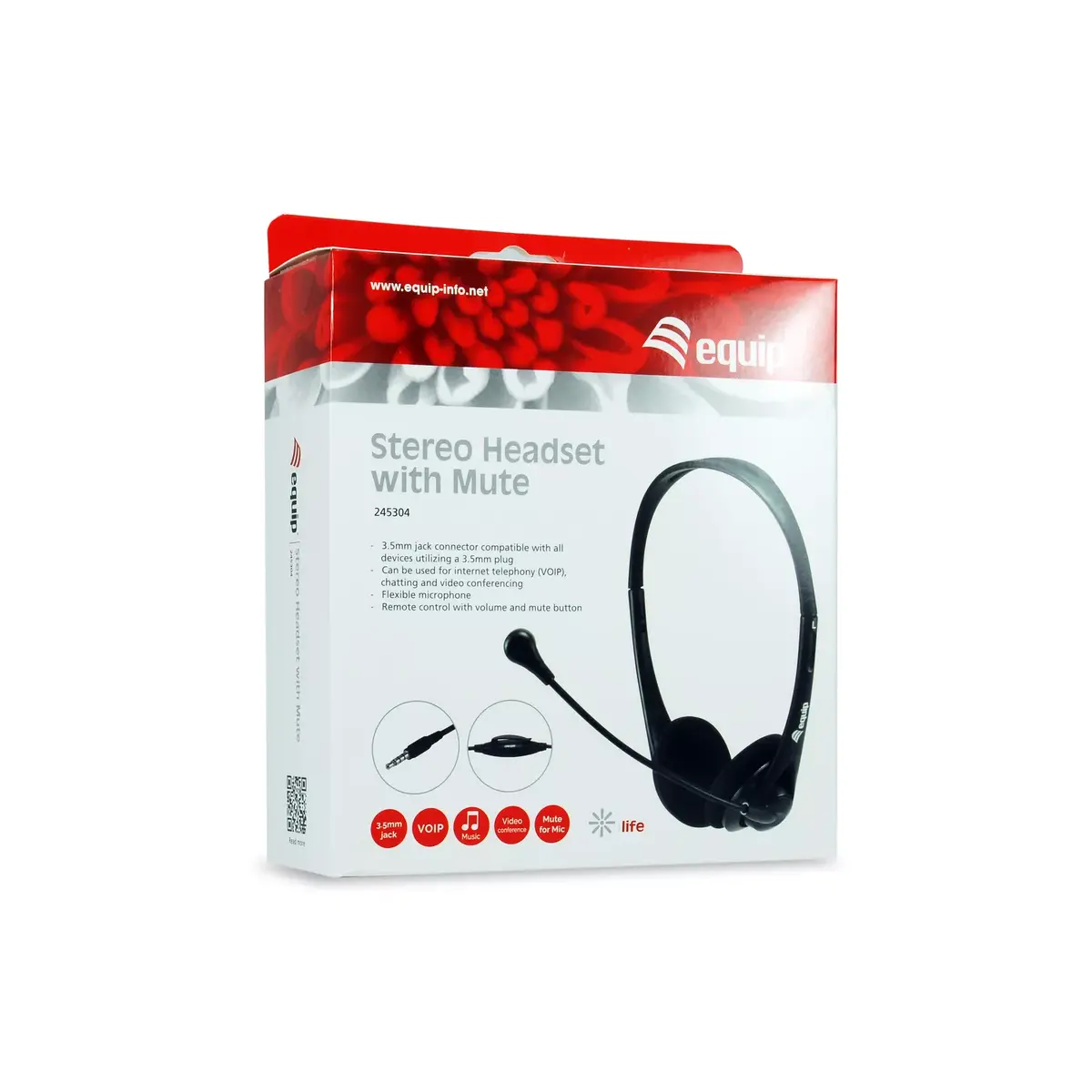 Austiņas Equip Stereo Headset with Mute Photo 4