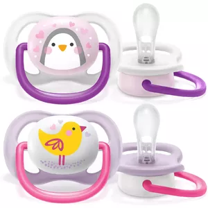 Philips AVENT SCF080/06 baby pacifier Ultra soft pacifier Orthodontic Silicone Pink, Purple, Yellow