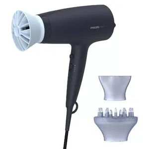 Фен Philips 3000 series BHD360/20, 2100 Вт, 6 уровней нагрева, 6 скоростей, ионизация, тёмно-синий