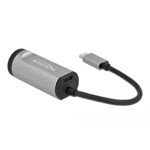 Адаптер USB Type-C DeLOCK 64116 Gigabit LAN Power Delivery Серый