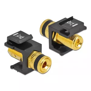 Binding Post Module DeLOCK 86864 Black Angled