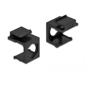 Крышка Keystone DeLOCK 86739 черная 9.7 мм отверстие 4 штуки