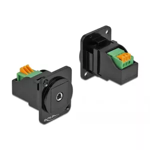 D-Type Module 3.5 mm 3 pin stereo jack female to terminal block DeLOCK 86732